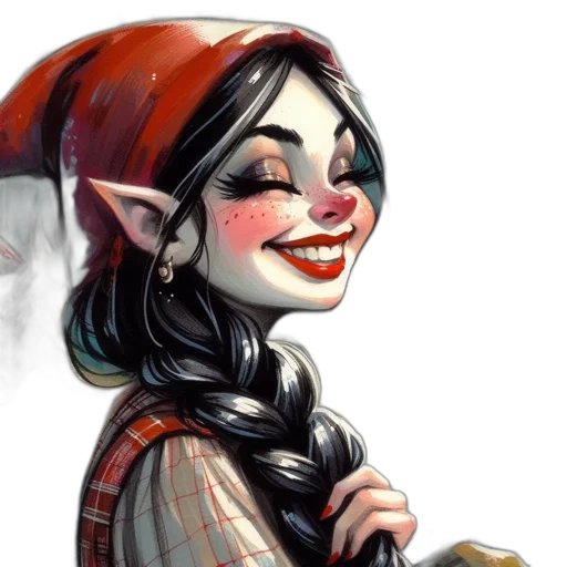 face, fantasy art, concept art, watercolor transparent PNG cut-out