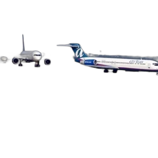 3d render, plane, word, air transparent PNG cut-out