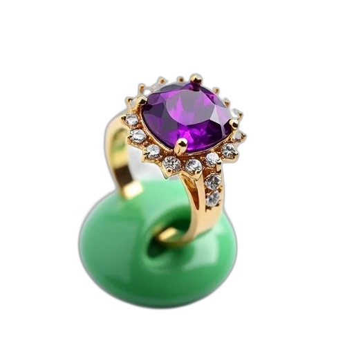 jewelry, crown, 3d render, green transparent PNG cut-out