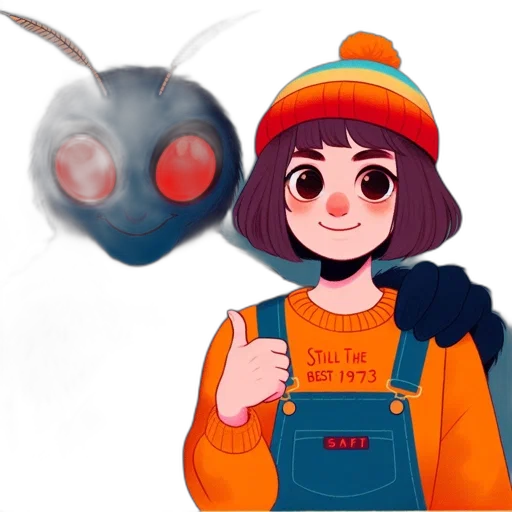 hat, creature, robot, jacket transparent PNG cut-out