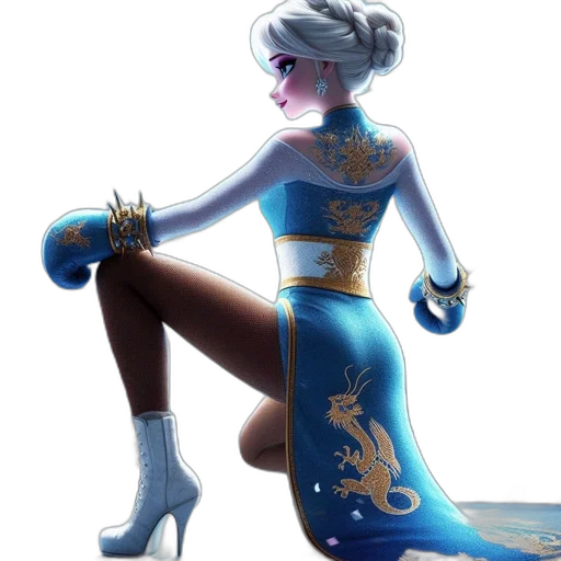 dress, crown, staff, concept art transparent PNG cut-out