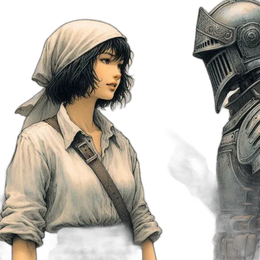 mask, concept art, comic book art, fantasy art transparent PNG cut-out