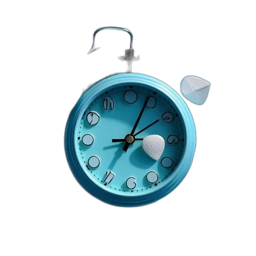 jewelry, 3d render, blue, clock transparent PNG cut-out