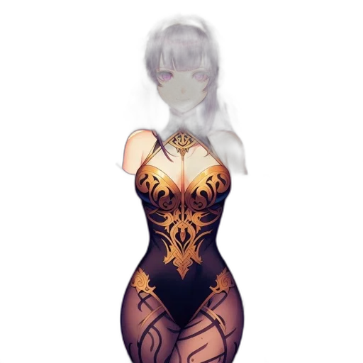 dress, mask, fantasy art, pixel art transparent PNG cut-out