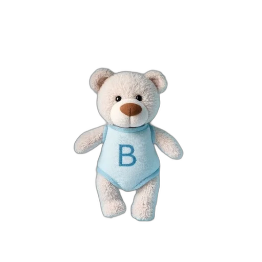 3d render, picture, bear, blue transparent PNG cut-out