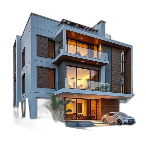 building, 3d render, photorealistic, concept art transparent PNG cut-out