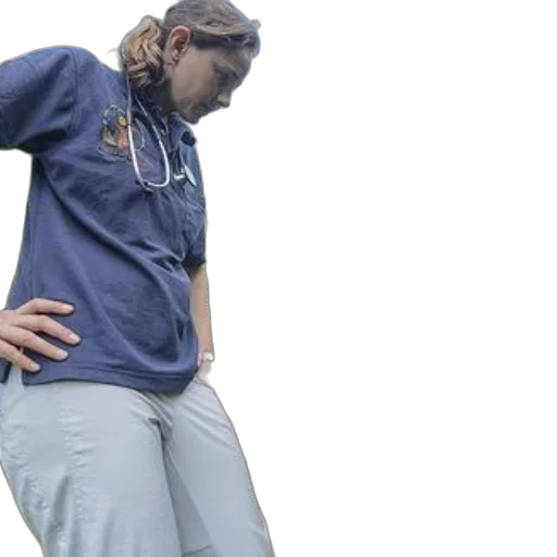 staff, jacket, woman, blue transparent PNG cut-out