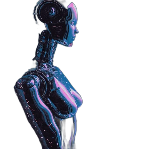 robot, dress, cyberpunk, concept art transparent PNG cut-out