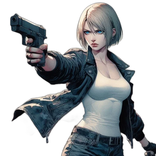 weapon, jacket, concept art, comic book art transparent PNG cut-out