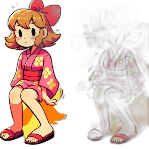 concept art, pixel art, anime, 3d render transparent PNG cut-out