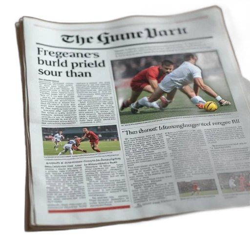 newspaper, pages, sports, illustrations transparent PNG cut-out