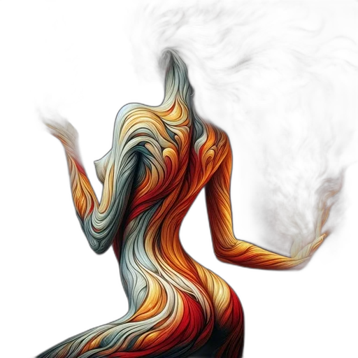 hair, dress, dragon, mask transparent PNG cut-out