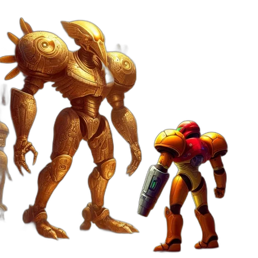 robot, concept art, pixel art, 3d render transparent PNG cut-out