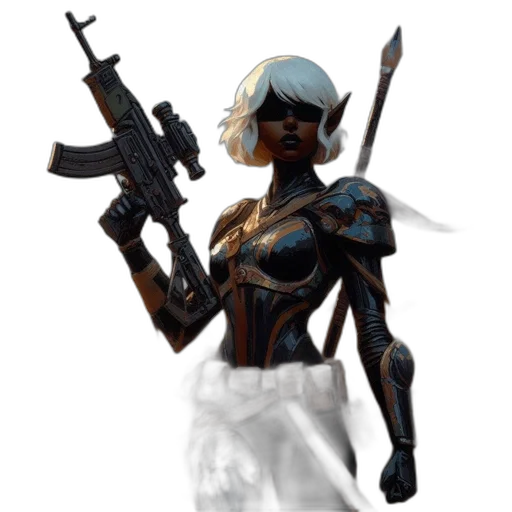 weapon, robot, staff, concept art transparent PNG cut-out