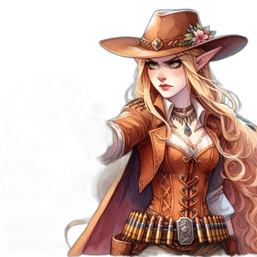hat, staff, fantasy art, concept art transparent PNG cut-out