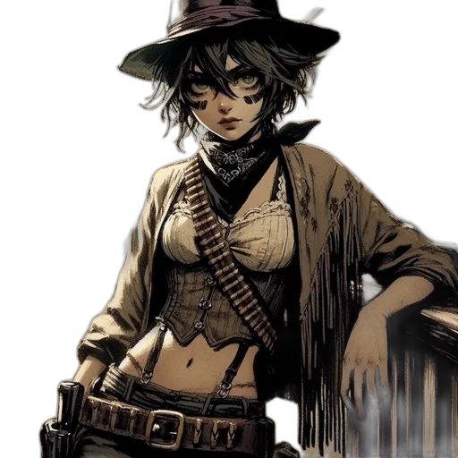 hat, weapon, comic book art, concept art transparent PNG cut-out