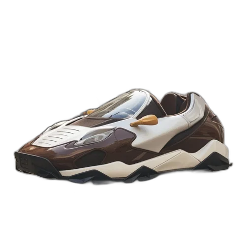 shoes, car, 3d render, futuristic transparent PNG cut-out