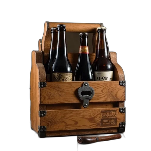 bottle, beer, case, filled transparent PNG cut-out