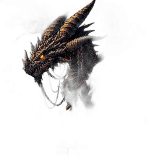 dragon, creature, animal, staff transparent PNG cut-out
