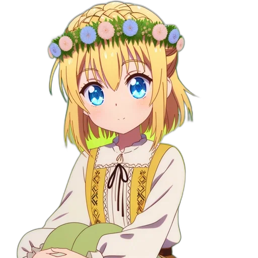 crown, flower, staff, dress transparent PNG cut-out