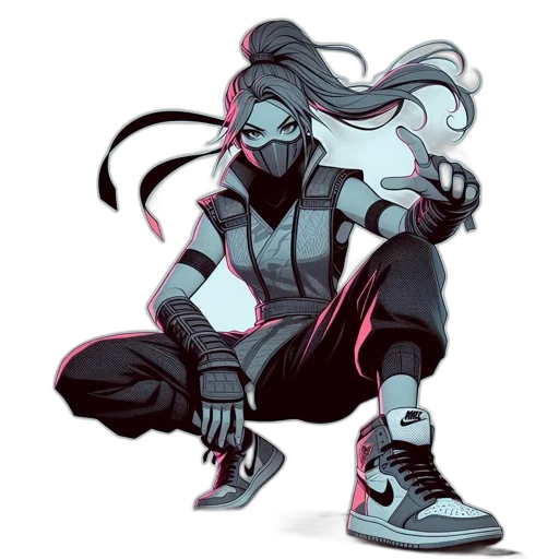 jacket, weapon, concept art, cyberpunk transparent PNG cut-out