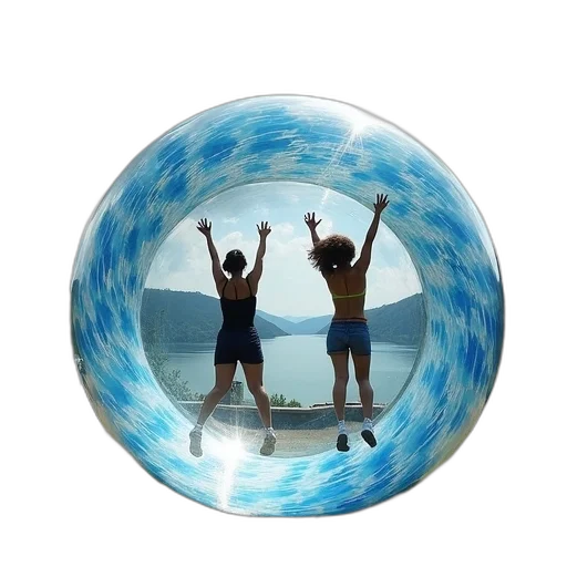 umbrella, photorealistic, 3d render, underwater transparent PNG cut-out