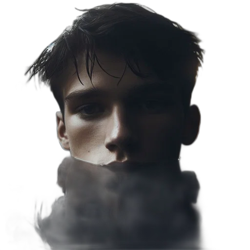 face, mask, jacket, creature transparent PNG cut-out