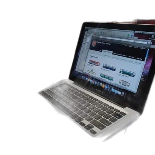 laptop, website, open, screen transparent PNG cut-out