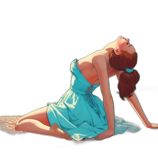 dress, concept art, watercolor, fantasy art transparent PNG cut-out