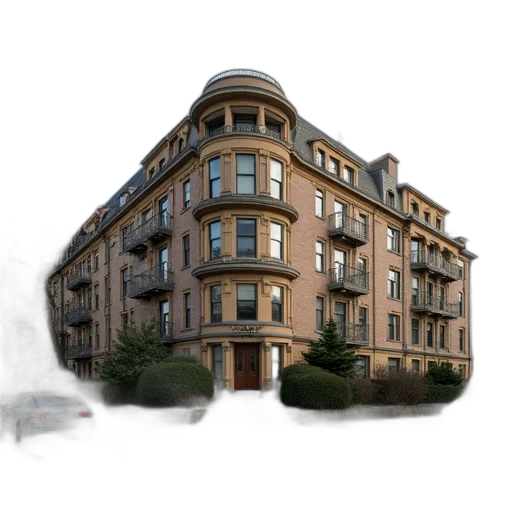 building, umbrella, furniture, photorealistic transparent PNG cut-out