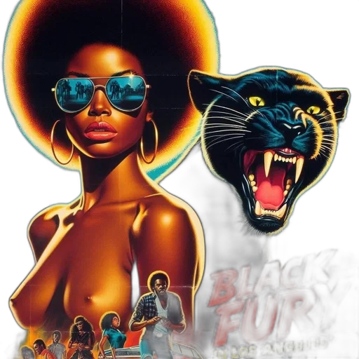 comic book art, concept art, poster, black transparent PNG cut-out