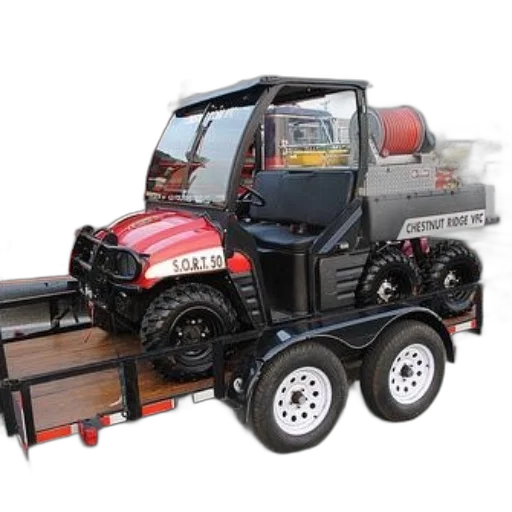 red, black, utility, vehicle transparent PNG cut-out