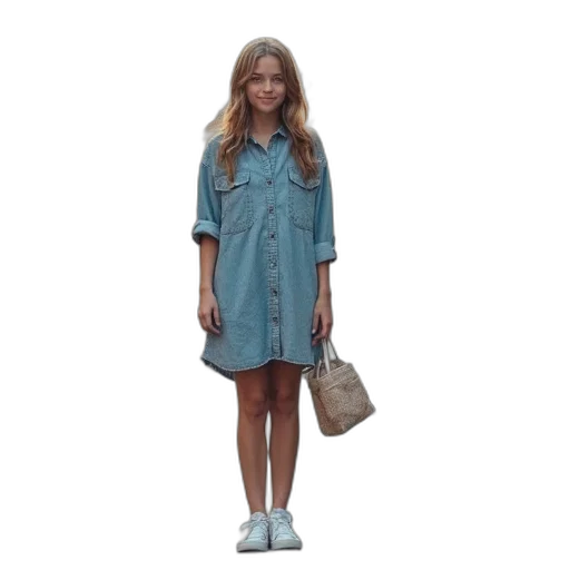 dress, jacket, photorealistic, blue transparent PNG cut-out