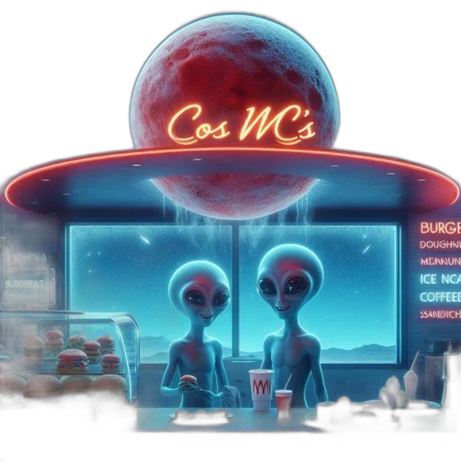 concept art, cyberpunk, 3d render, vaporwave transparent PNG cut-out