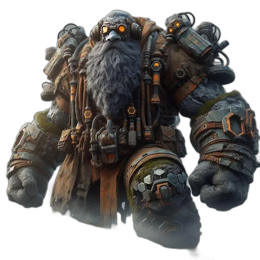 weapon, staff, robot, creature transparent PNG cut-out