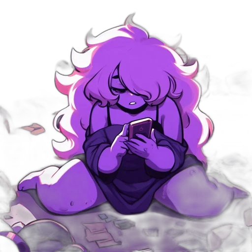 dress, creature, staff, vaporwave transparent PNG cut-out