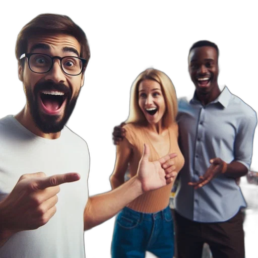 three, people, cluttered, room transparent PNG cut-out