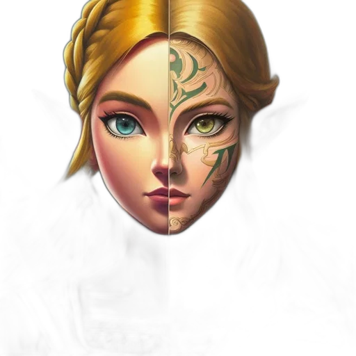 face, mask, crown, jewelry transparent PNG cut-out