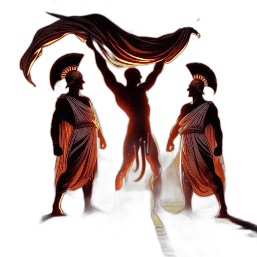 dress, concept art, fantasy art, fire transparent PNG cut-out