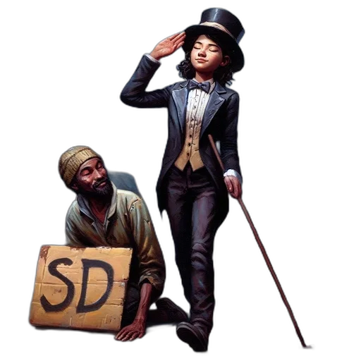 staff, concept art, 3d render, city street transparent PNG cut-out
