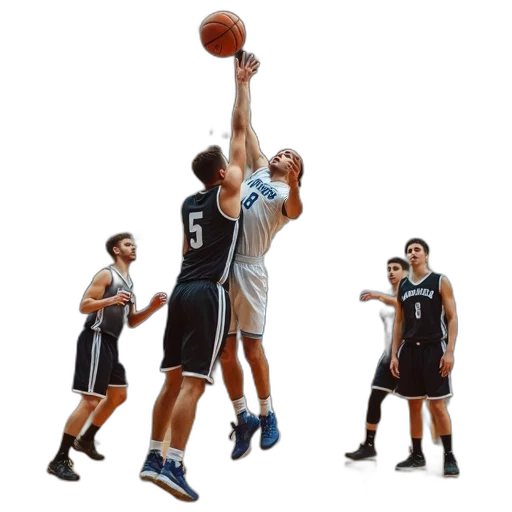 group, young, men, playing transparent PNG cut-out