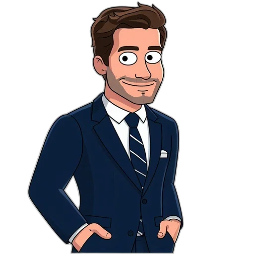 staff, jacket, face, cartoon transparent PNG cut-out
