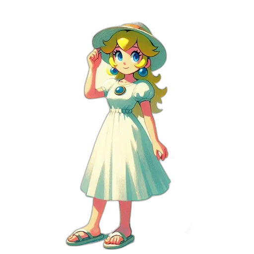 dress, staff, hat, crown transparent PNG cut-out