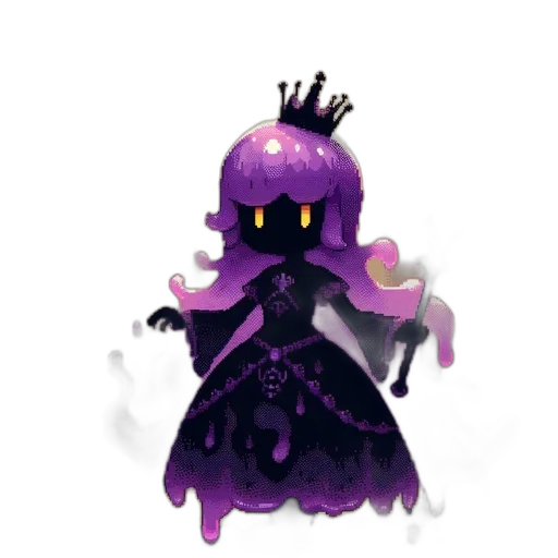 crown, creature, staff, dress transparent PNG cut-out
