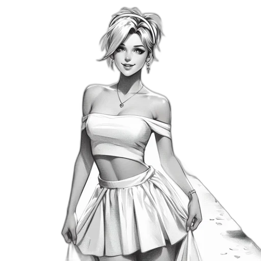 dress, fantasy art, concept art, comic book art transparent PNG cut-out