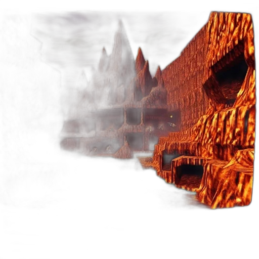 mask, dragon, building, concept art transparent PNG cut-out