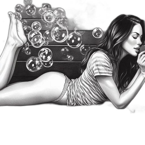 pencil sketch, photorealistic, comic book art, cartoon transparent PNG cut-out