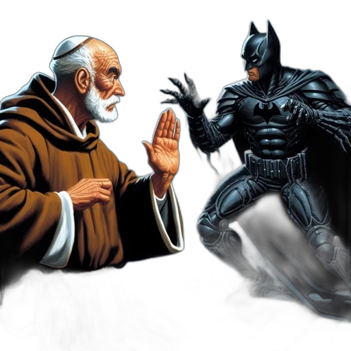 comic book art, concept art, elderly, man transparent PNG cut-out