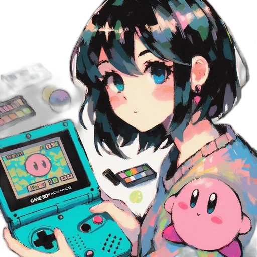 weapon, face, vaporwave, pixel art transparent PNG cut-out