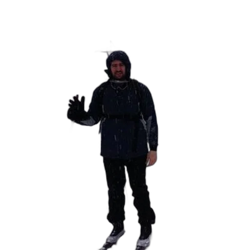 jacket, staff, mask, creature transparent PNG cut-out